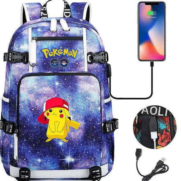 Pokemon Rucksack Mit Smartphone Ladefunktion