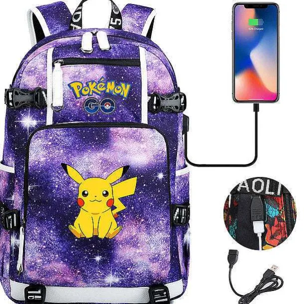 Pokemon Rucksack Mit Smartphone Ladefunktion
