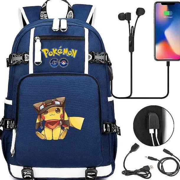 Pokemon Rucksack Mit Smartphone Ladefunktion
