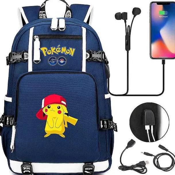 Pokemon Rucksack Mit Smartphone Ladefunktion