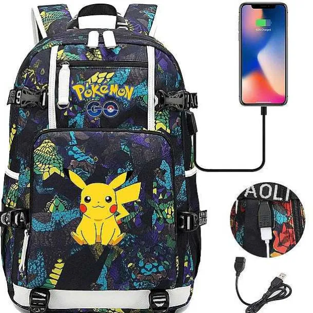 Pokemon Rucksack Mit Smartphone Ladefunktion