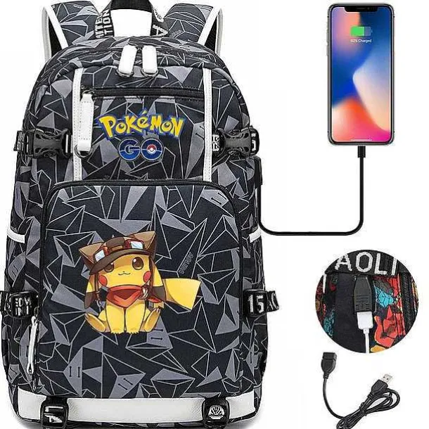 Pokemon Rucksack Mit Smartphone Ladefunktion