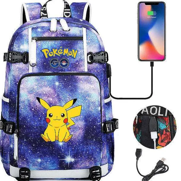 Pokemon Rucksack Mit Smartphone Ladefunktion