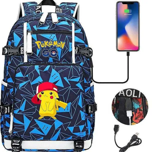 Pokemon Rucksack Mit Smartphone Ladefunktion
