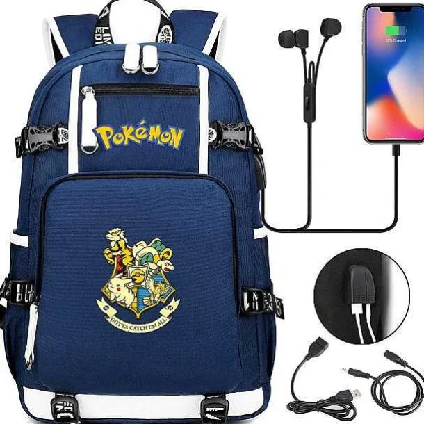 Pokemon Rucksack Mit Usb - Ideal Fur Laptops