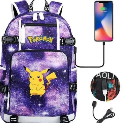 Pokemon Rucksack Mit Usb - Ideal Fur Laptops