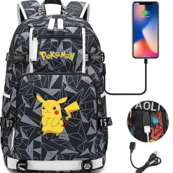 Pokemon Rucksack Mit Usb - Ideal Fur Laptops