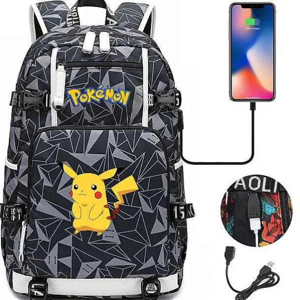Pokemon Rucksack Mit Usb - Ideal Fur Laptops
