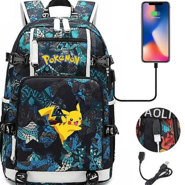 Pokemon Rucksack Mit Usb - Ideal Fur Laptops
