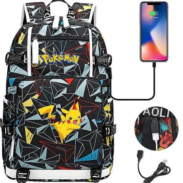 Pokemon Rucksack Mit Usb - Ideal Fur Laptops