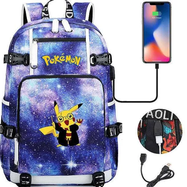 Pokemon Rucksack Mit Usb - Ideal Fur Laptops
