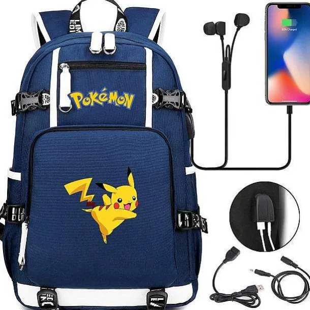 Pokemon Rucksack Mit Usb - Ideal Fur Laptops