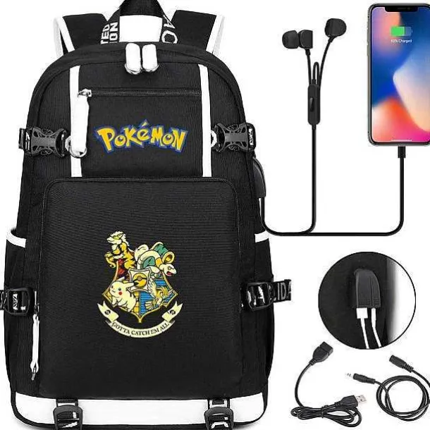 Pokemon Rucksack Mit Usb - Ideal Fur Laptops