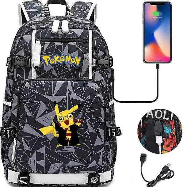 Pokemon Rucksack Mit Usb - Ideal Fur Laptops