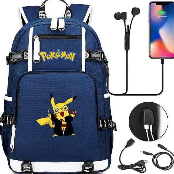 Pokemon Rucksack Mit Usb - Ideal Fur Laptops