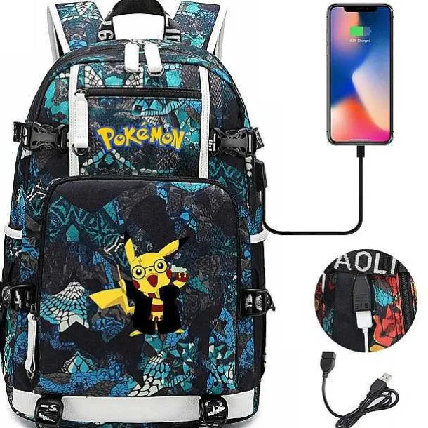 Pokemon Rucksack Mit Usb - Ideal Fur Laptops