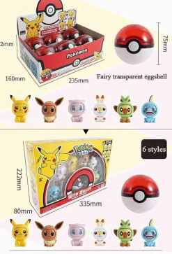 Pokemon Spielbox Mit Pokeball Und Gesichter-Wechselnden Pokemons