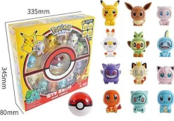 Pokemon Spielbox Mit Pokeball Und Gesichter-Wechselnden Pokemons
