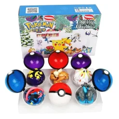 Pokemon 6-Teiliges Pokeball Weihnachts Set