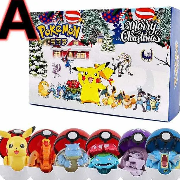 Pokemon 6-Teiliges Pokeball Weihnachts Set