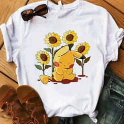 Pokemon T-Shirt Fur Frauen / Madchen Snorlax Togepi Squirtle Japanese T-Shirt