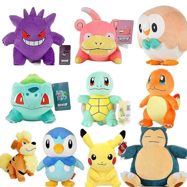 Pokemon Unite Kuscheltiere - Pikachu, Glurak U. A. (Ca. 20-25Cm)