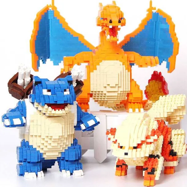 Relaxo, Pikachu, Charizard, Pikachu U. A. Baustein Set (Viele Motive Zur Auswahl)