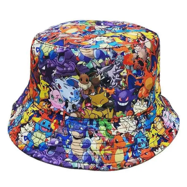Sommerlicher Fischer Hut Und Sonnenschutz Mit Pokemon Motiven Fur Kinder