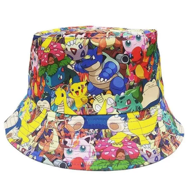 Sommerlicher Fischer Hut Und Sonnenschutz Mit Pokemon Motiven Fur Kinder