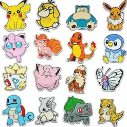 16 Stk. Pokemon Stoff-Patches Zum Aufnahen