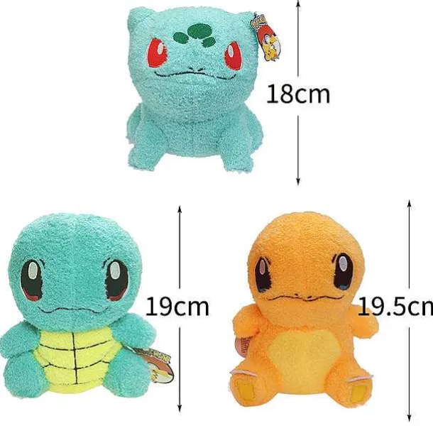 3-Teilige Pokemon Pluschfiguren Regionen-Sammlung