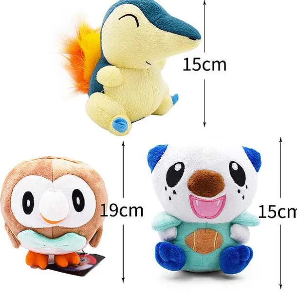 3-Teilige Pokemon Pluschfiguren Regionen-Sammlung