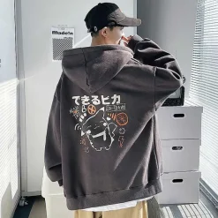 Unisex Oversize Hoodie Mit Pokemon Backprint