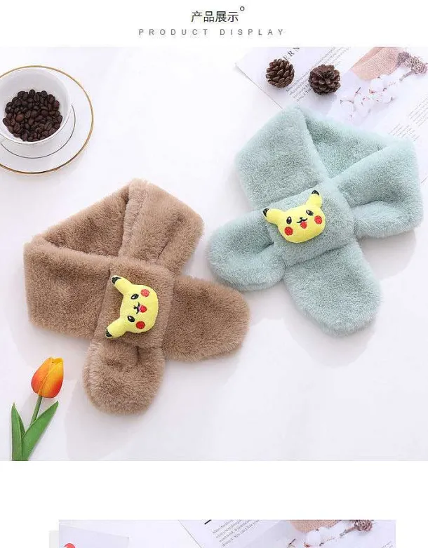 Weicher Schal Fur Kinder Mit Pikachu Motiv
