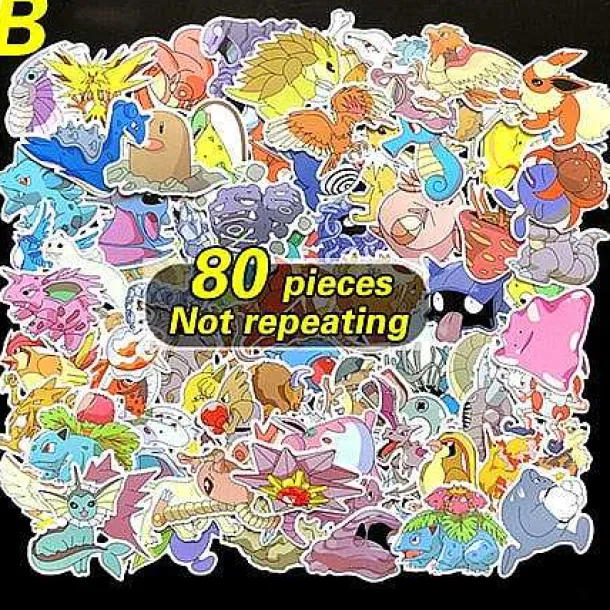 80X Pokemon Aufkleber