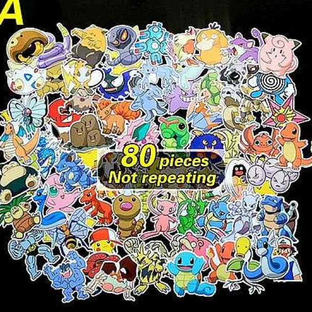 80X Pokemon Aufkleber
